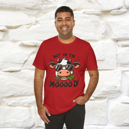 Not In The Moood – Funny Cow Pun T-Shirt | Nunu & Miao Studio - Nunu&Miao Studio