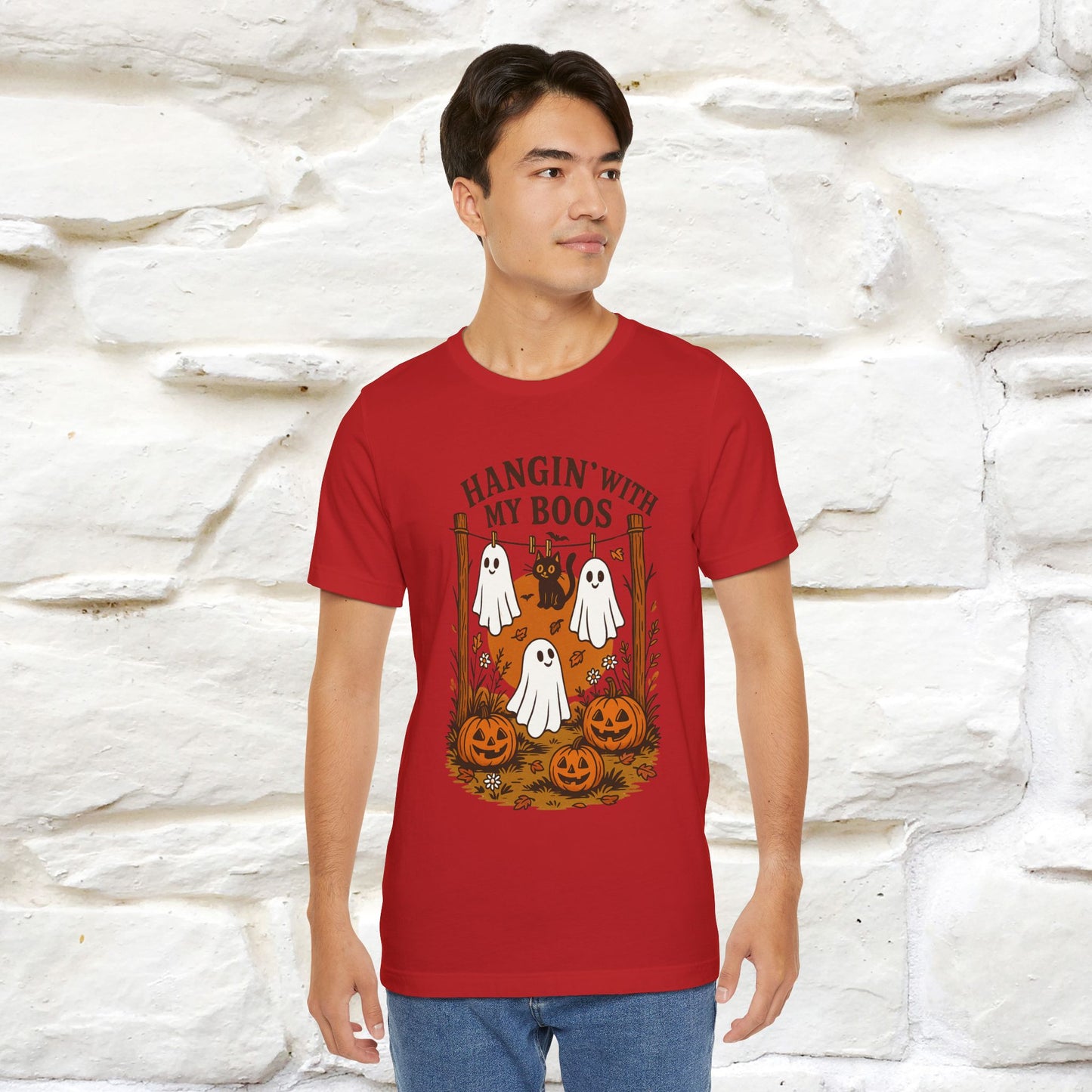 "Hanging With My Boos" Halloween Cat T-shirt |Nunu&Miao Studio - Nunu&Miao Studio