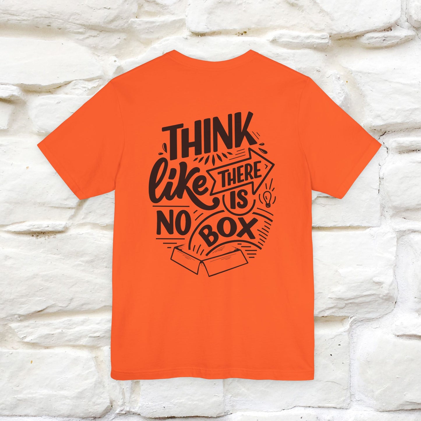 "Think Like There Is No Box" Cat T-Shirt| Front & Back Design | Nunu&Miao Studio - Nunu&Miao Studio