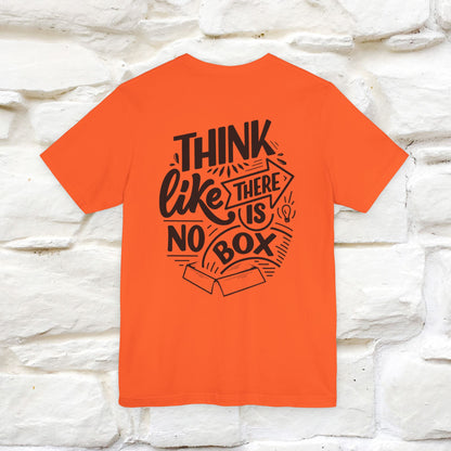 "Think Like There Is No Box" Cat T-Shirt| Front & Back Design | Nunu&Miao Studio - Nunu&Miao Studio