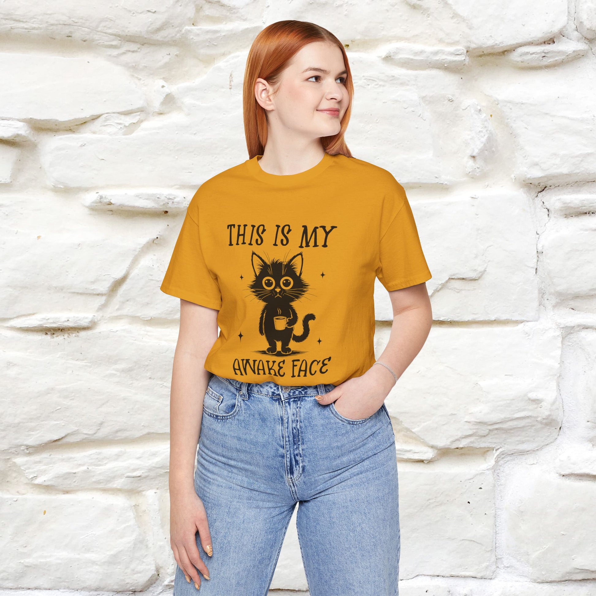 "This is My Awake Face" Cat T-Shirt | Funny Design | Nunu&Miao Studio - Nunu&Miao Studio