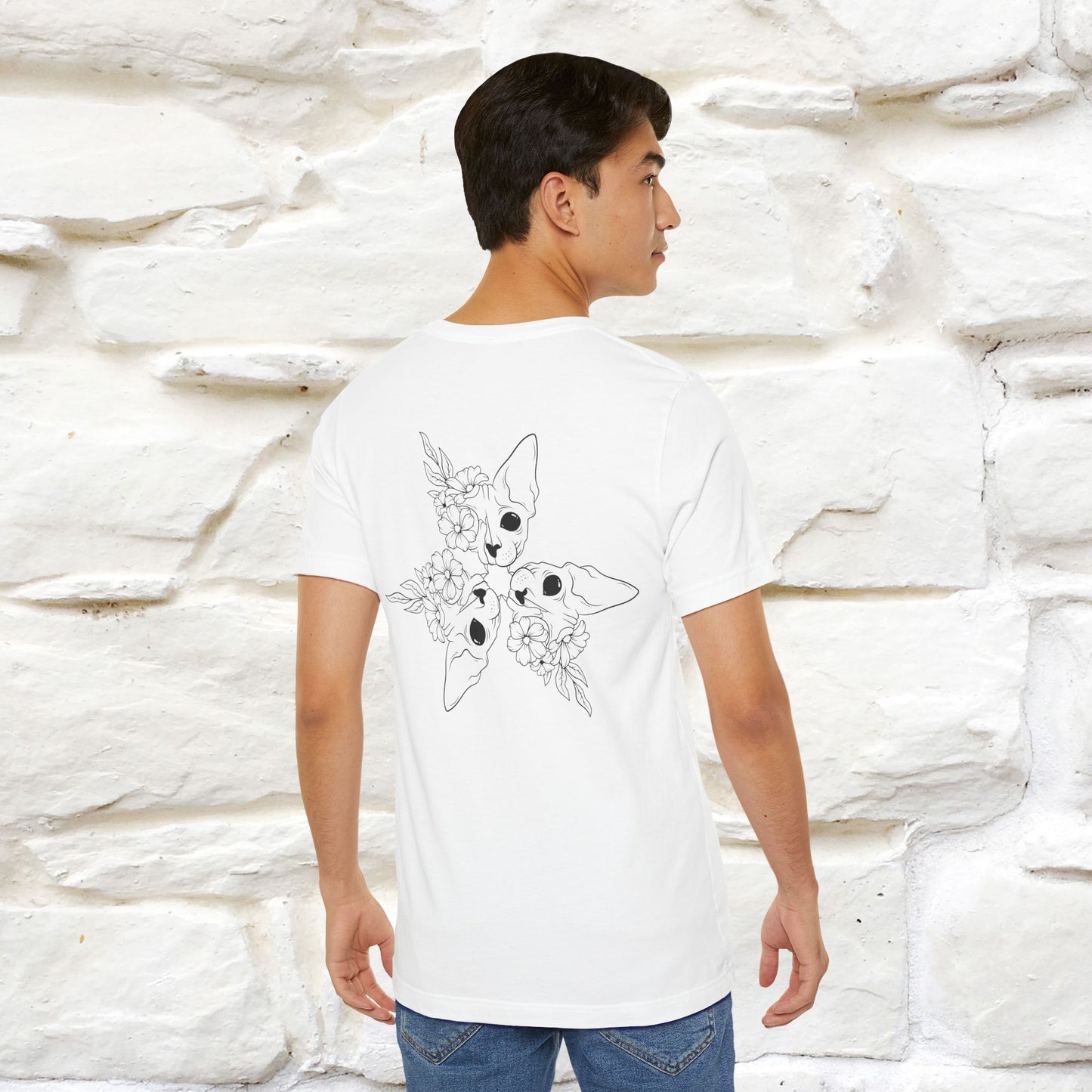"Trinity'' Cat T-Shirt Front and Back Design | Nunu&Miao Studio - Nunu&Miao Studio