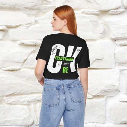 ''Everything Will Be Ok '' Cat T-Shirt Front and Back Design | Nunu&Miao Studio - Nunu&Miao Studio