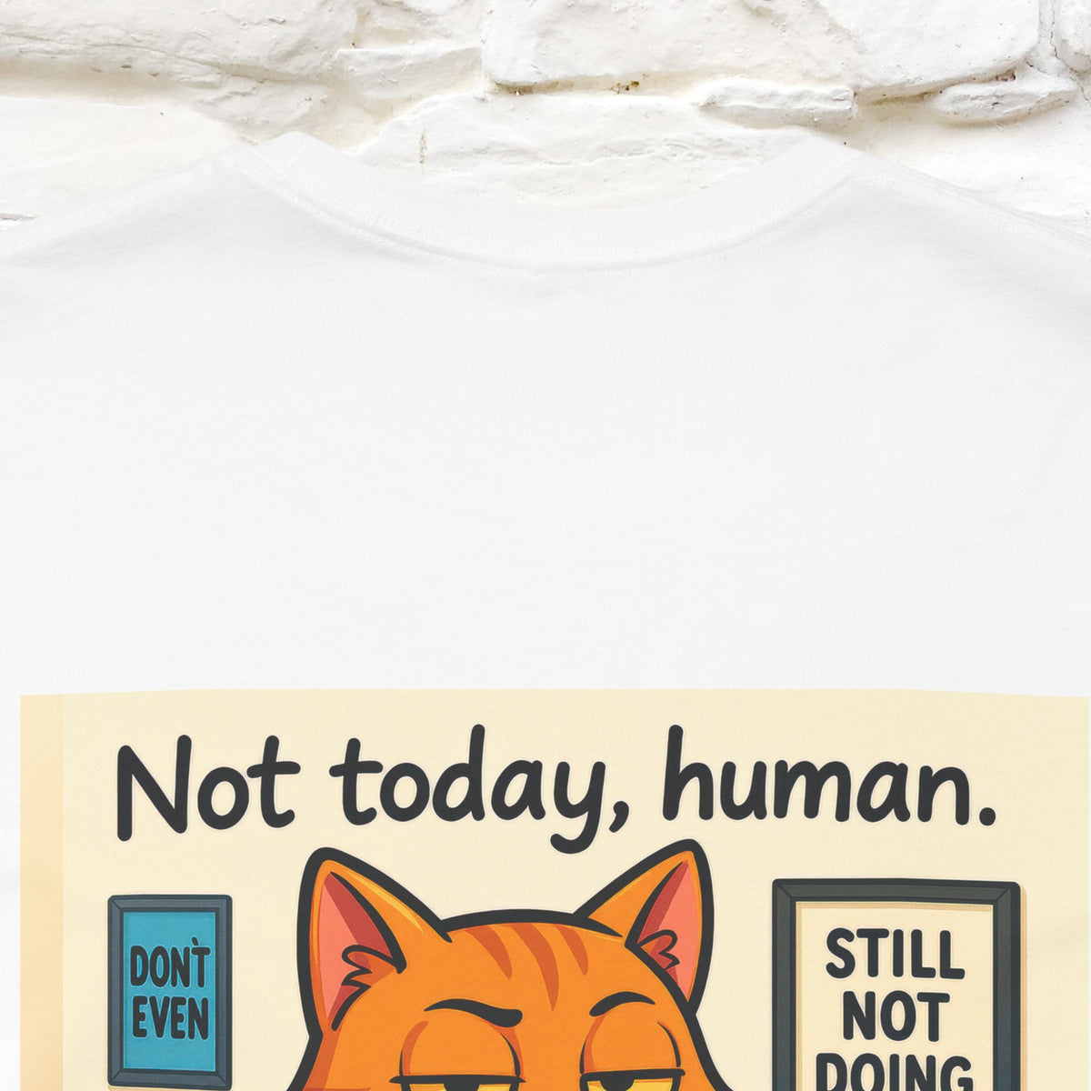 ''Not Today, Human''|  Sarcastic Cat T-Shirt | Front & Back Design | Nunu&Miao Studio