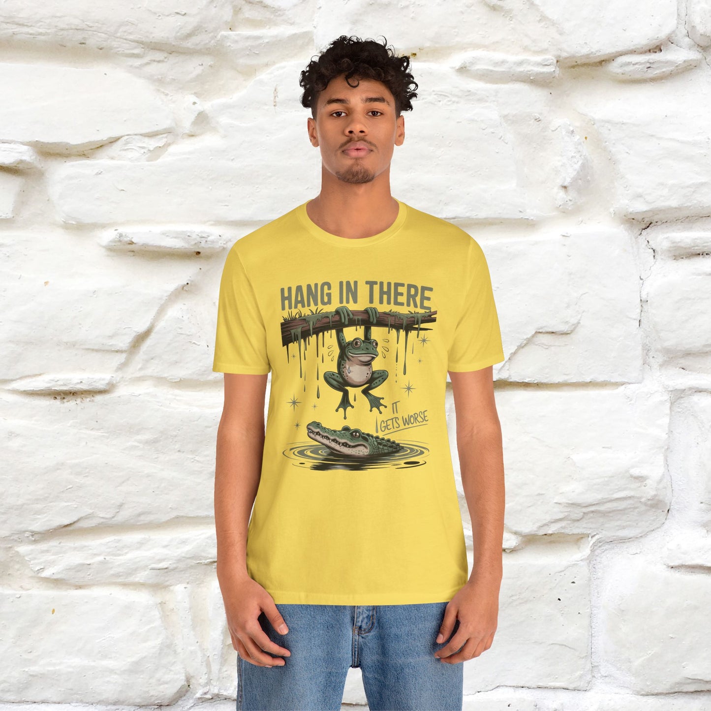 "Hang In There" Funny T-shirt |Nunu&Miao Studio - Nunu&Miao Studio