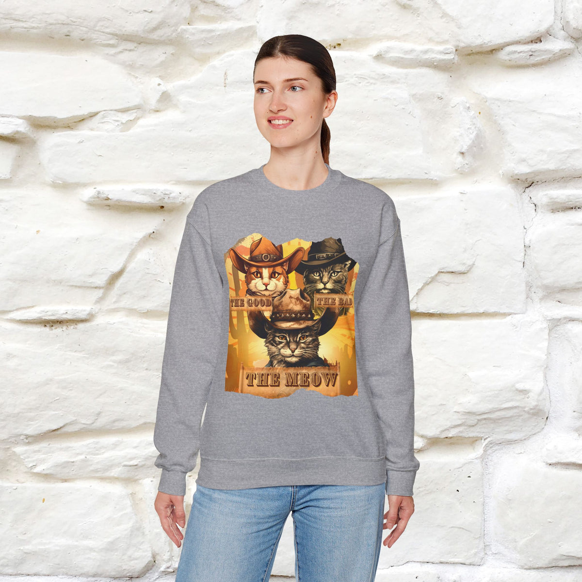 ''The Good, the Bad, and the Meow'' |Cat Sweatshirt | Nunu&Miao Studio