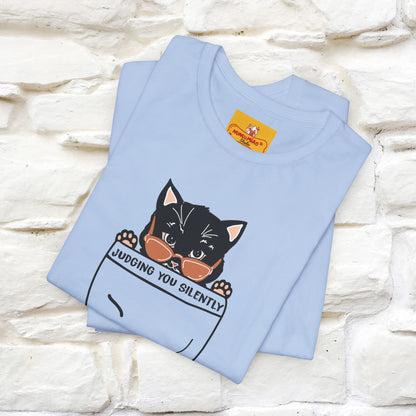 ''Judging You Silently'' | Cat T-Shirt for Men | Nunu&Miao Studio - Nunu&Miao Studio