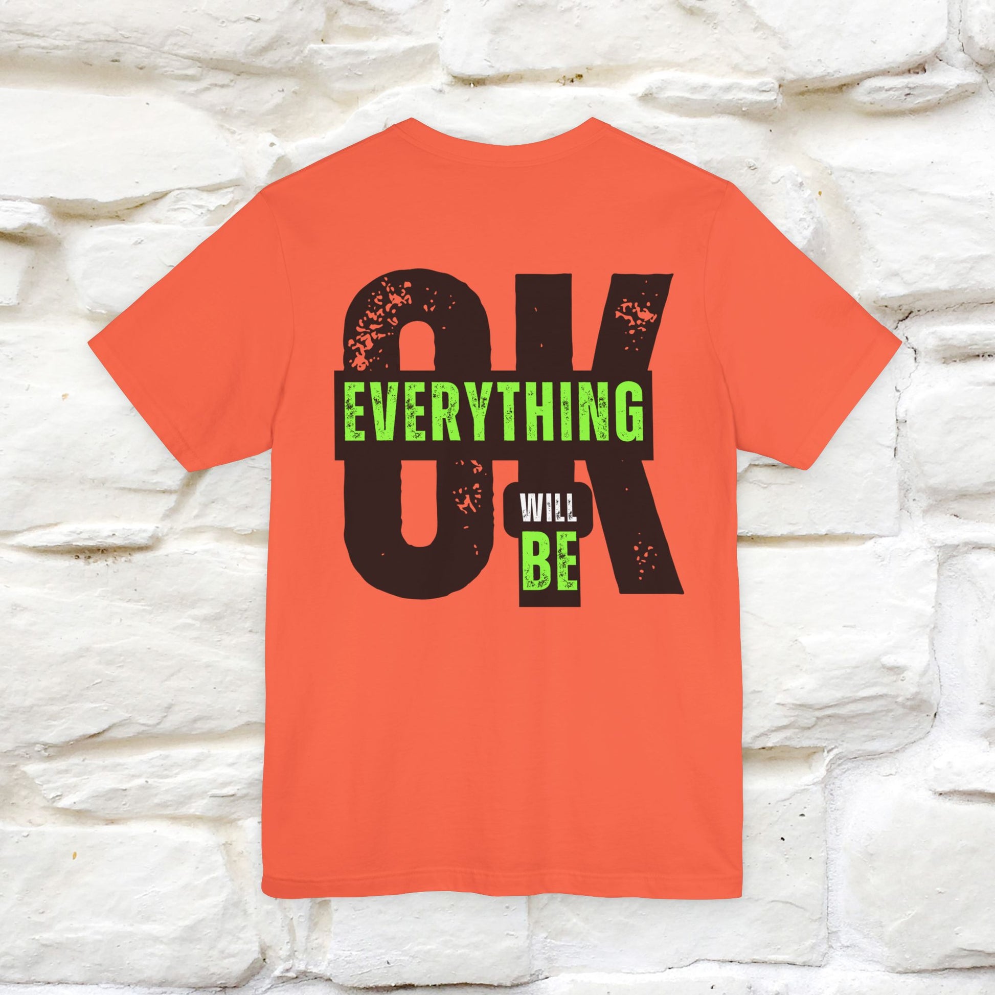 ''Everything Will Be Ok '' Cat T-Shirt Front and Back Design | Nunu&Miao Studio - Nunu&Miao Studio