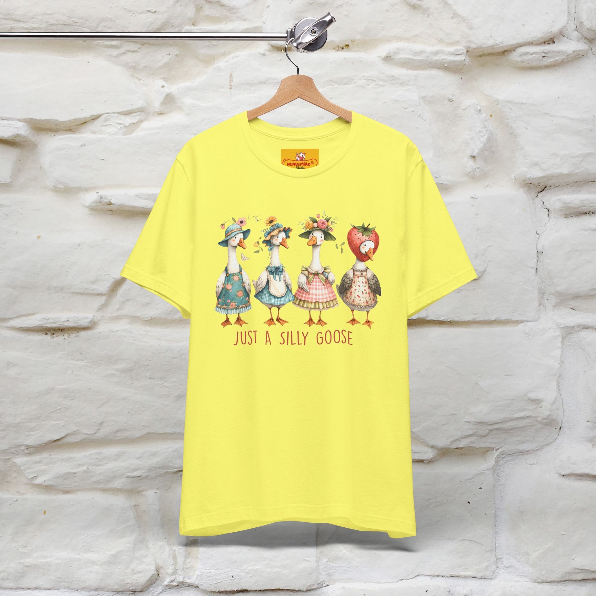 "Just A Silly Goose" Cute T-shirt |Nunu&Miao Studio - Nunu&Miao Studio