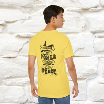 "You Have the Power to Protect Your Peace" Cat T-Shirt| Front & Back Design | Nunu&Miao Studio - Nunu&Miao Studio