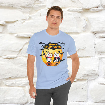 "Happy Halloween Cat Couple " Cat  T-shirt |Nunu&Miao Studio - Nunu&Miao Studio
