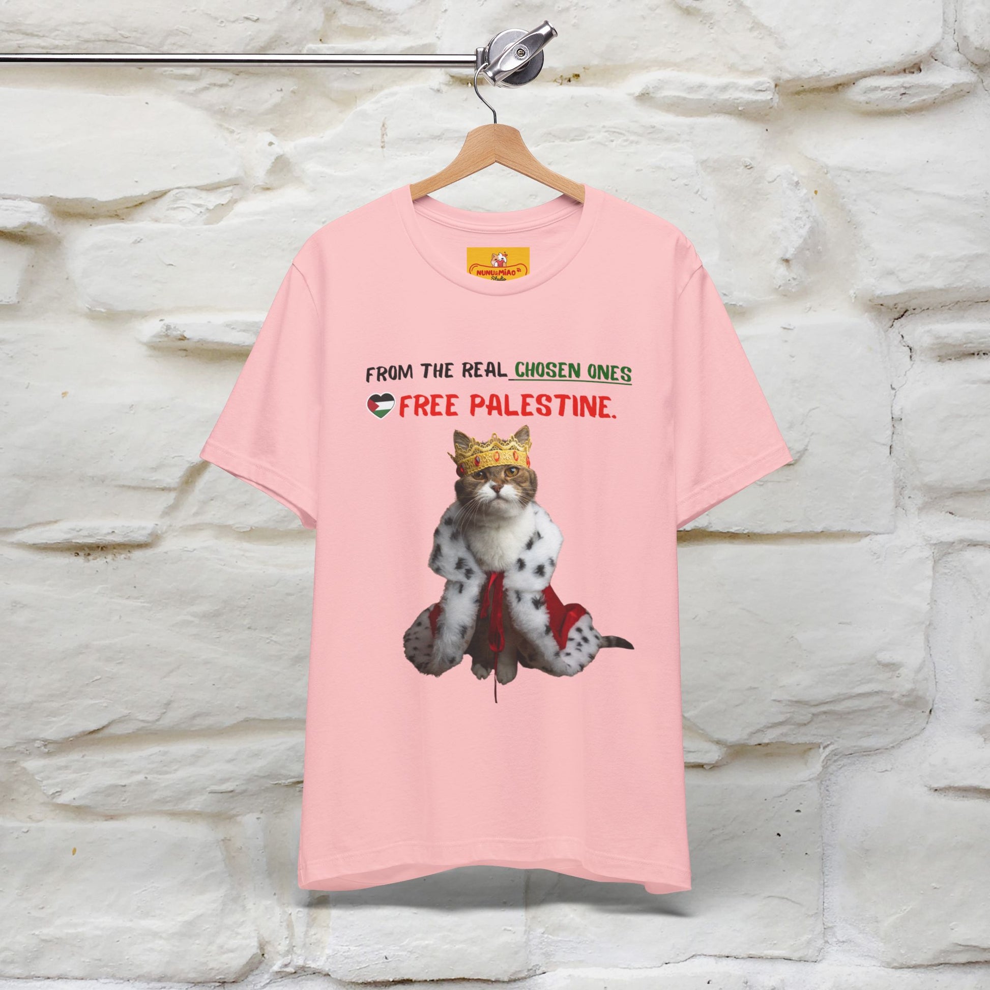 "From the real chosen ones  Free Palestine." Cat T-shirt |Nunu&Miao Studio - Nunu&Miao Studio