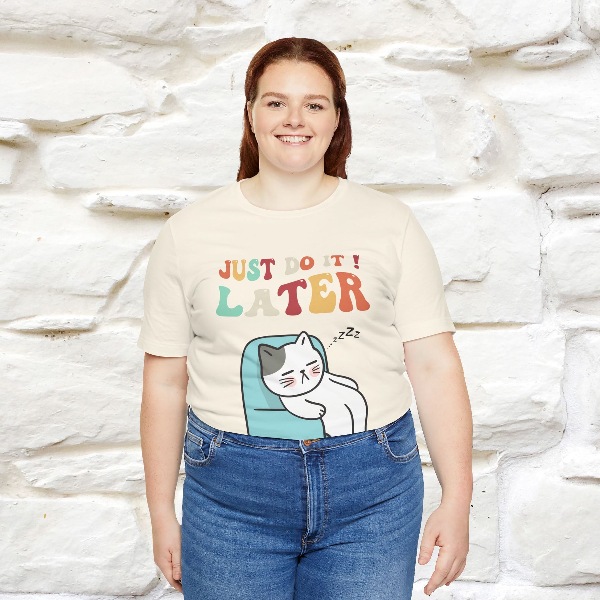 "Just Do It Later" Cat T-shirt |Nunu&Miao Studio - Nunu&Miao Studio