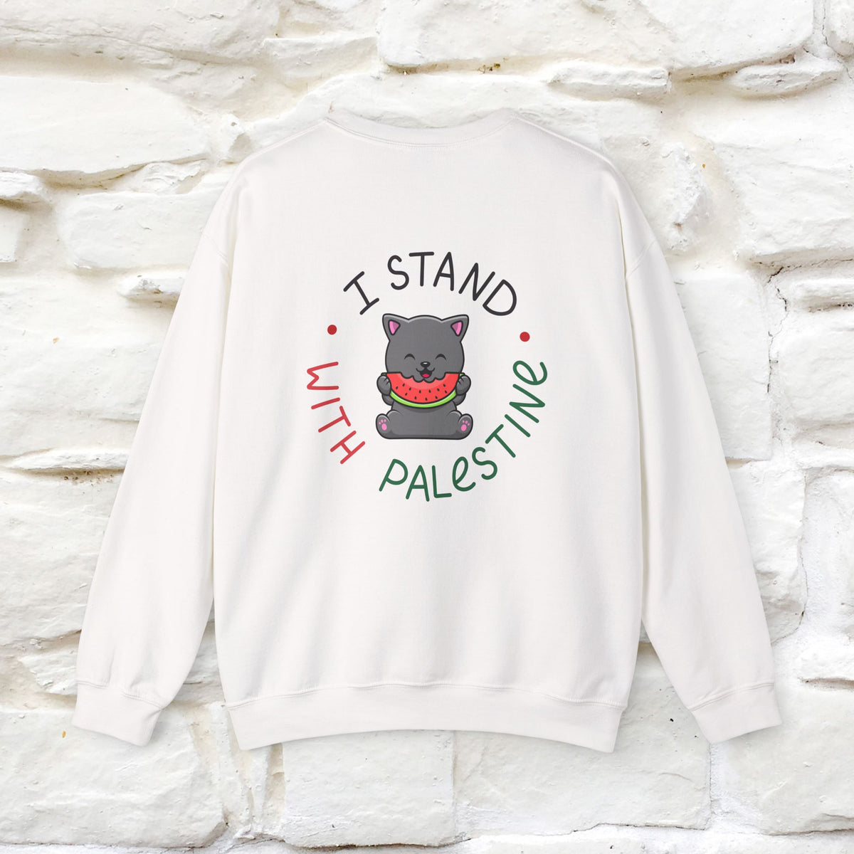 "I Stand With Palestine'' |Cat Sweatshirt | Nunu&Miao Studio