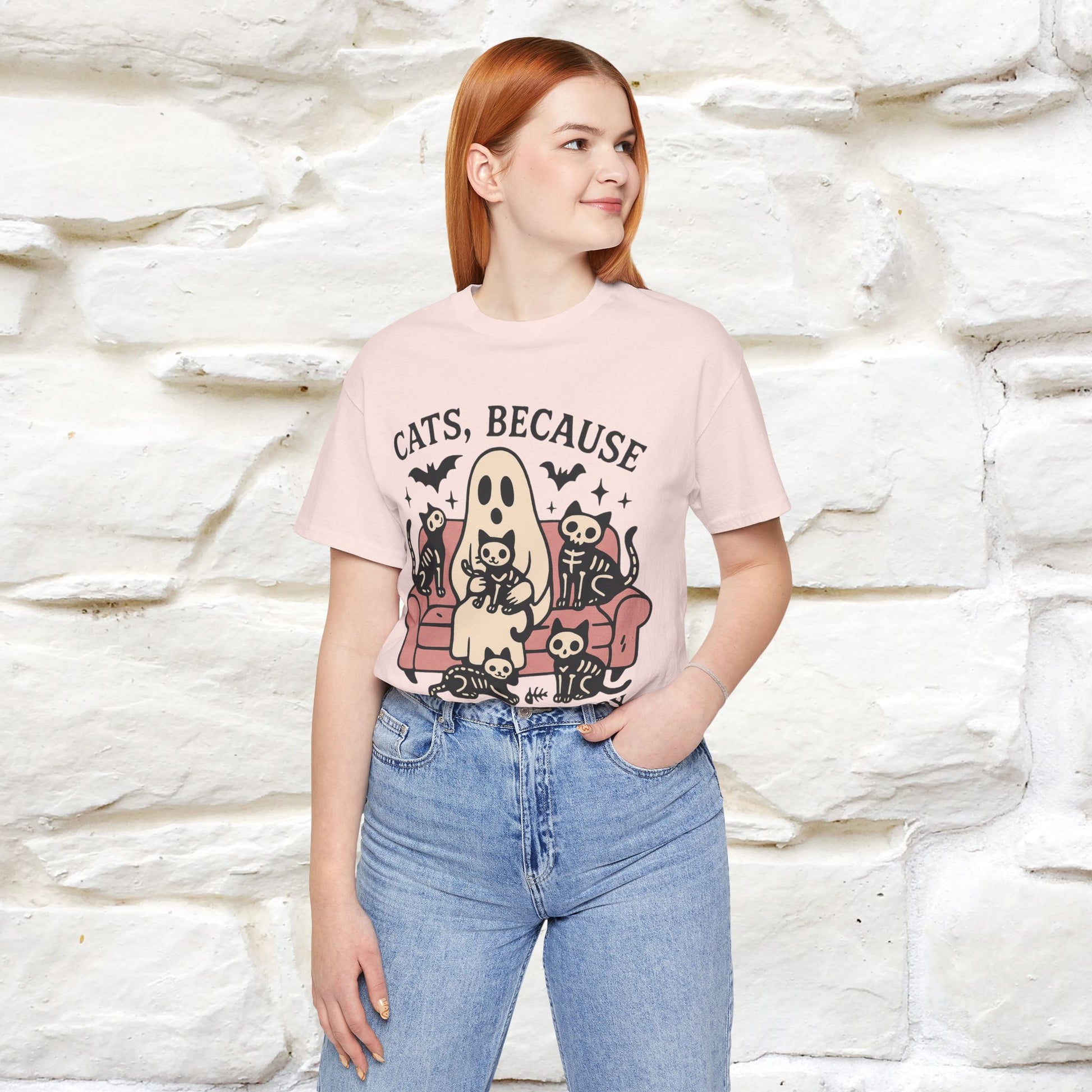 "Cat Because People Are Creepy" Halloween Cat T-shirt |Nunu&Miao Studio - Nunu&Miao Studio