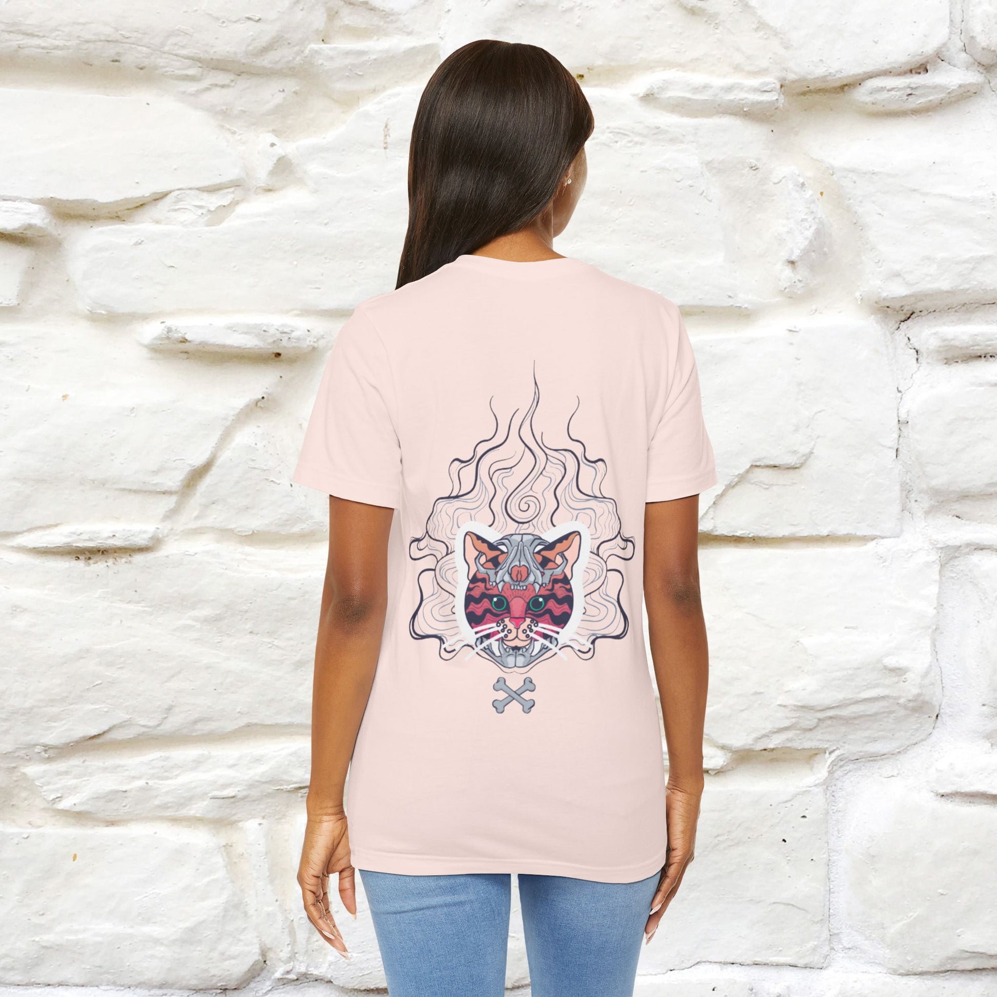 ''Air Fire Cat'' | Cat T-Shirt Front and Back Design | Nunu&Miao Studio - Nunu&Miao Studio