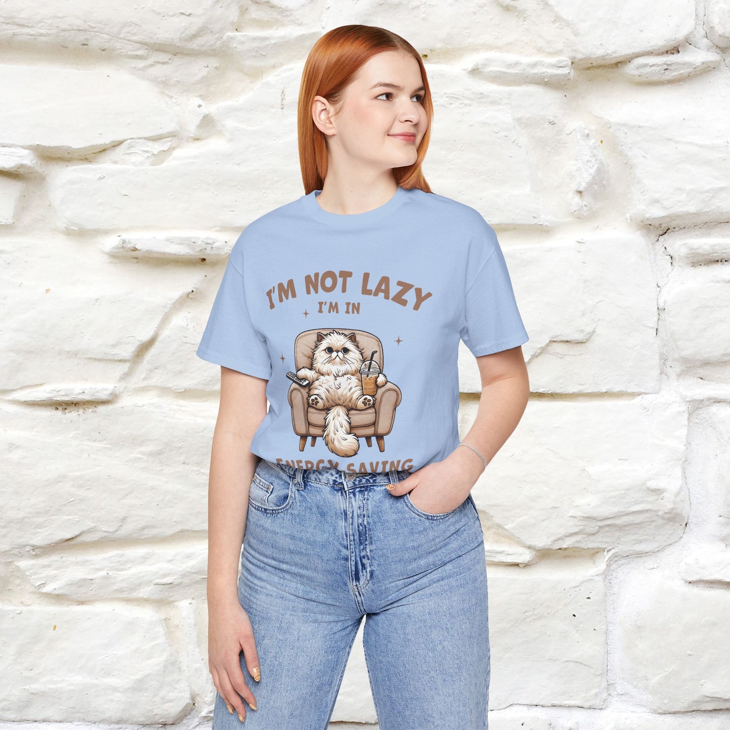 "I'm Not Lazy I'm In Energy-Saving Mode " Cat T-shirt |Nunu&Miao Studio - Nunu&Miao Studio