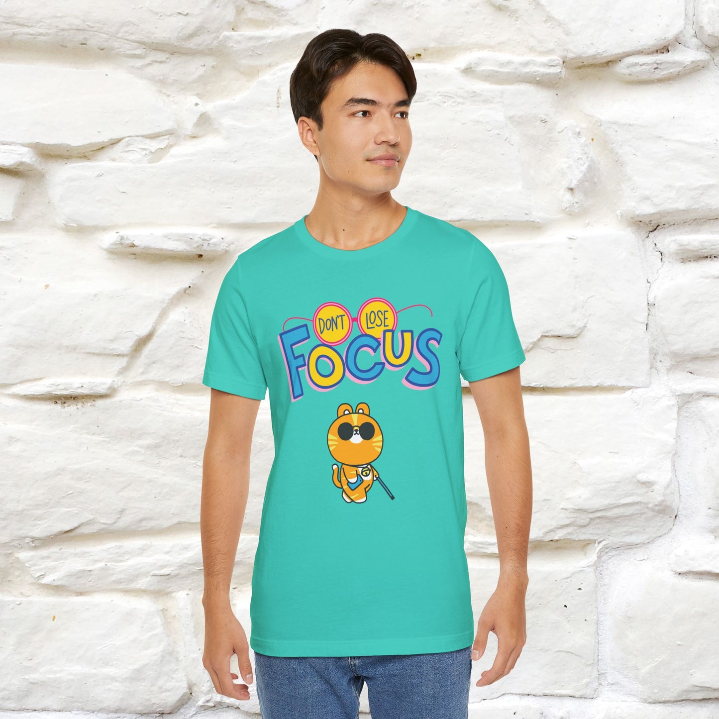 ''Don’t Lose Focus'' Cat T-Shirt | Nunu&Miao Studio - Nunu&Miao Studio