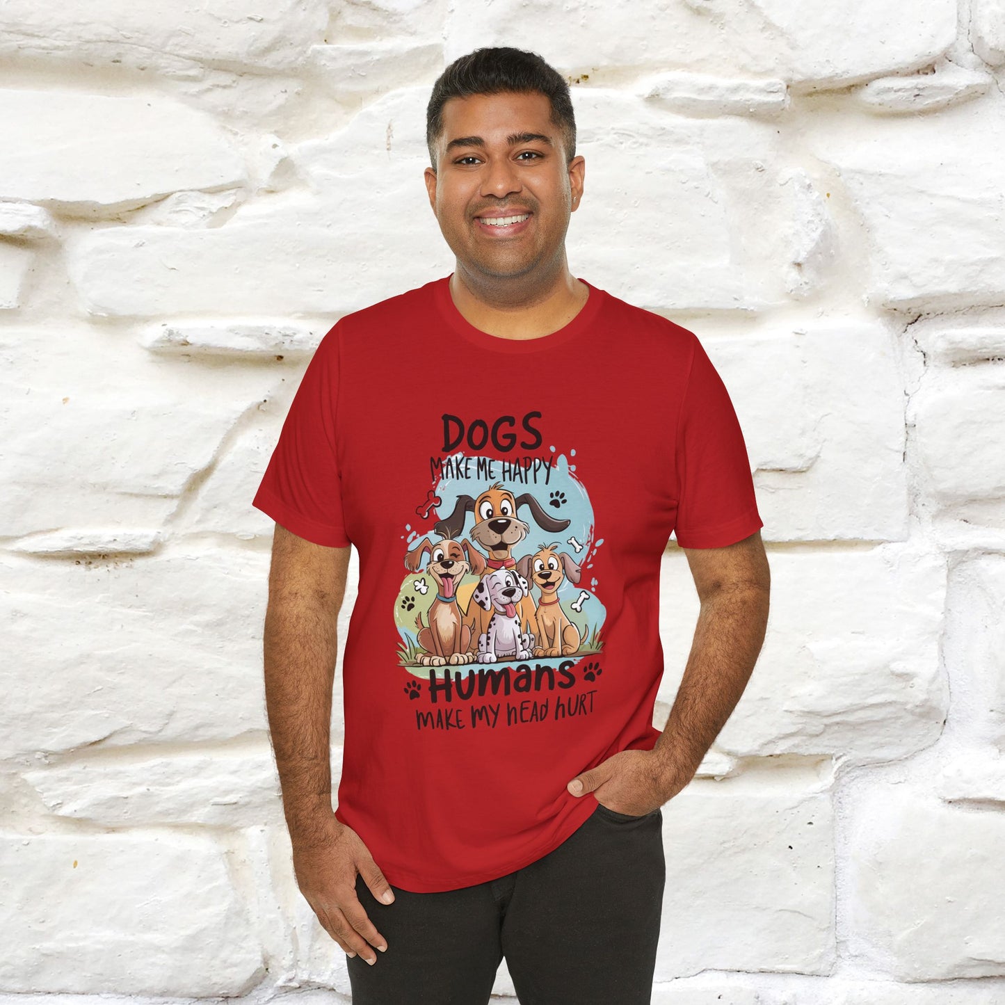 " Dogs Make Me Happy ..."  T-shirt |Nunu&Miao Studio - Nunu&Miao Studio