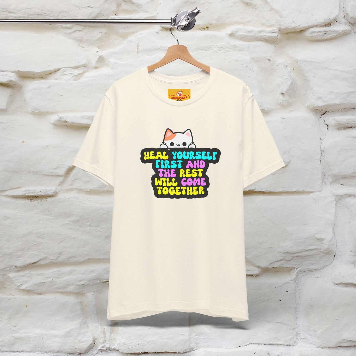 "Heal Yourself First And The Rest.." Cat T-shirt| Nunu&Miao Studio - Nunu&Miao Studio