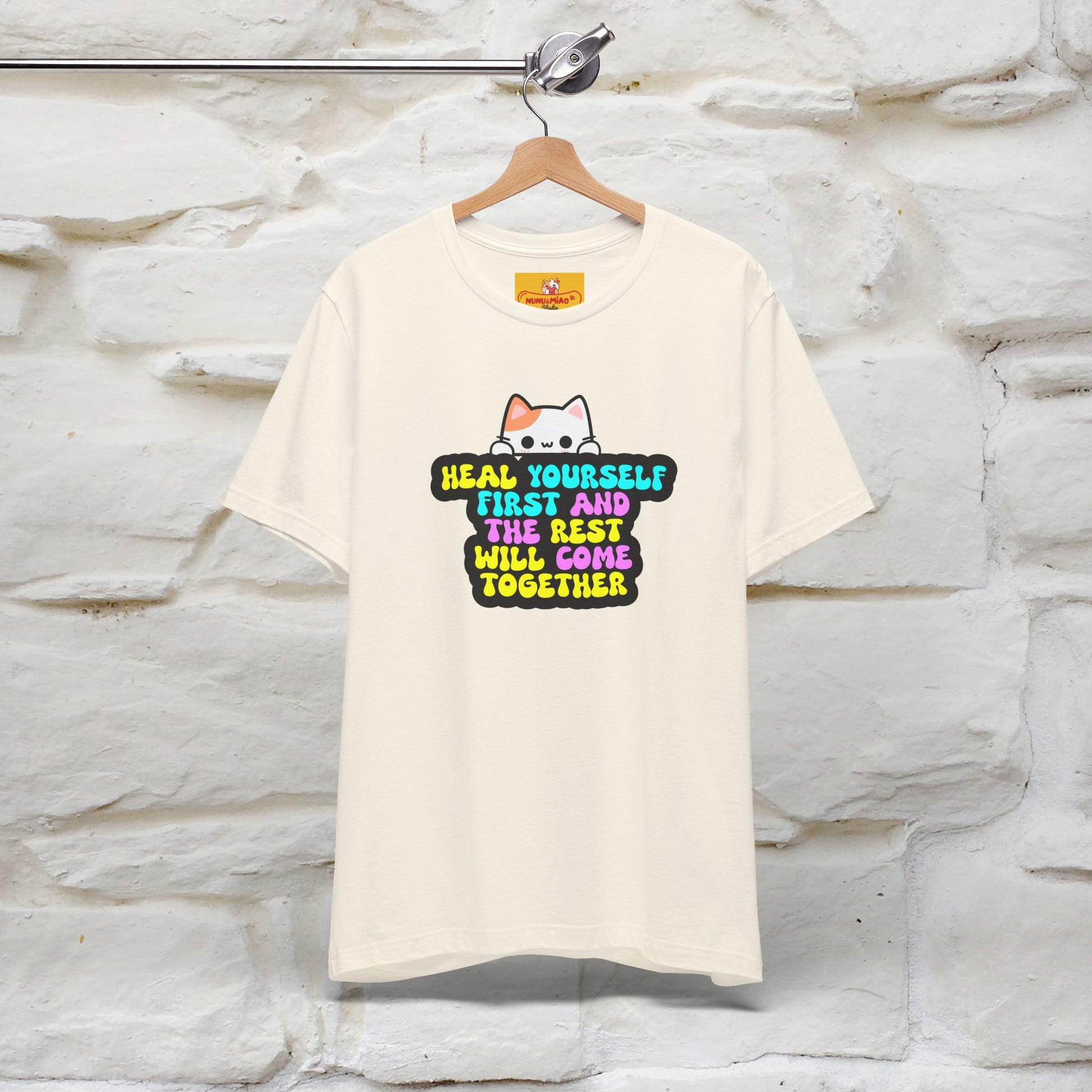 "Heal Yourself First And The Rest.." Cat T-shirt| Nunu&Miao Studio - Nunu&Miao Studio