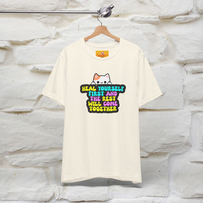 "Heal Yourself First And The Rest.." Cat T-shirt| Nunu&Miao Studio - Nunu&Miao Studio