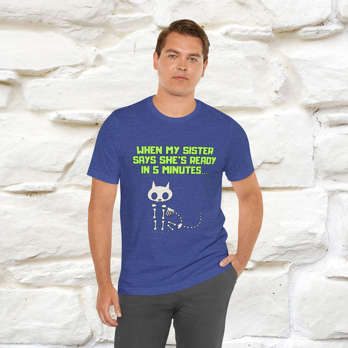 “When my sister says she’s ready in 5 minutes…” | Cat T-Shirt | Nunu&Miao Studio