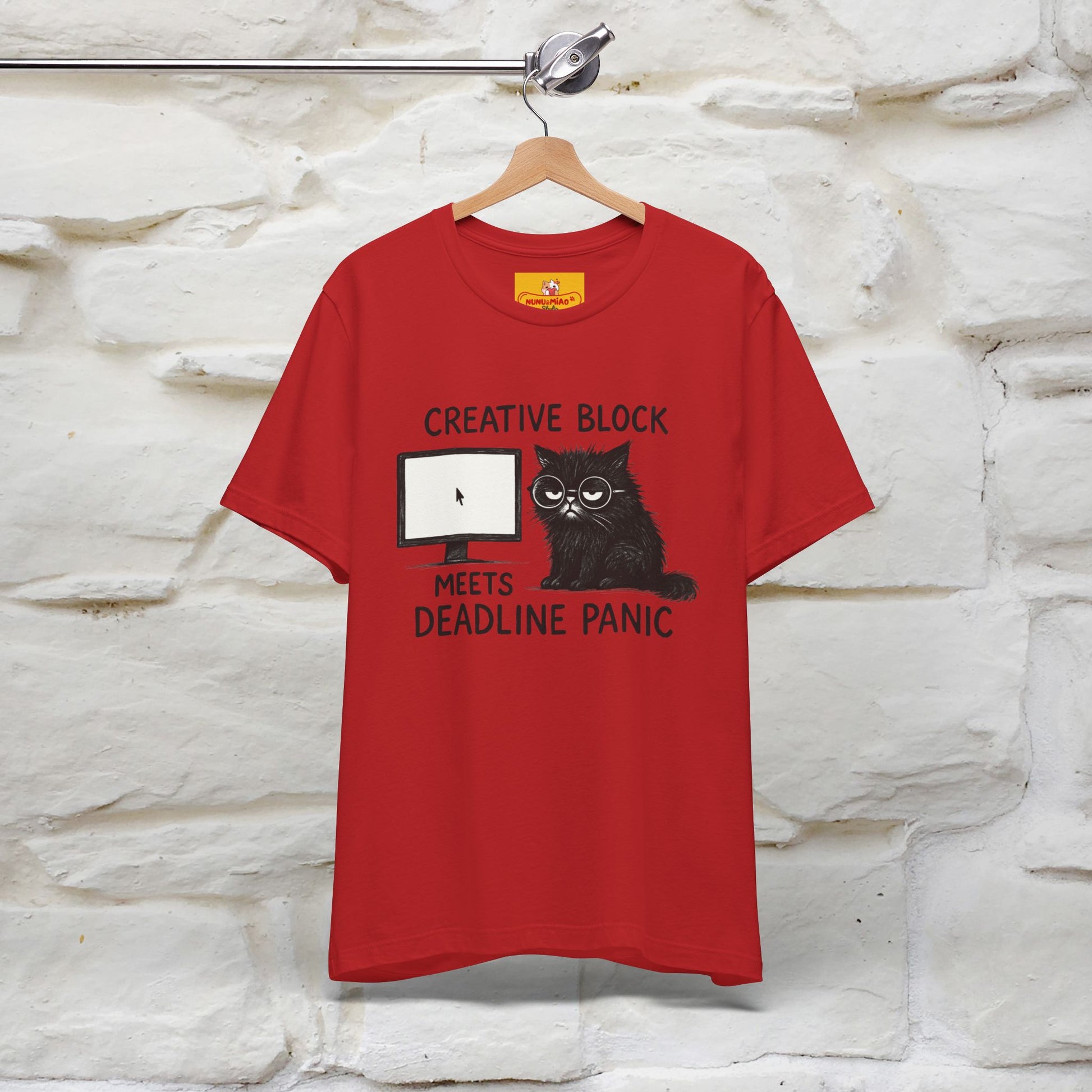 "Creative Block Meets Deadline..." |Cat T-Shirt | Nunu&Miao Studio - Nunu&Miao Studio