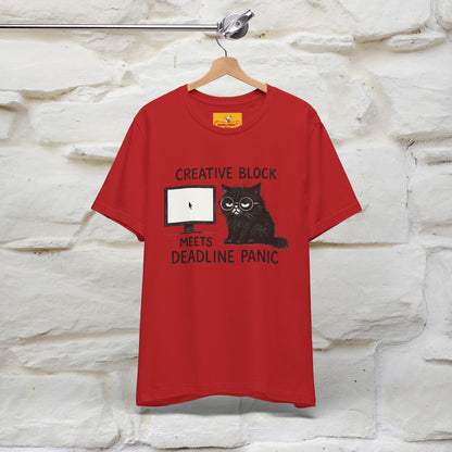 "Creative Block Meets Deadline..." |Cat T-Shirt | Nunu&Miao Studio - Nunu&Miao Studio