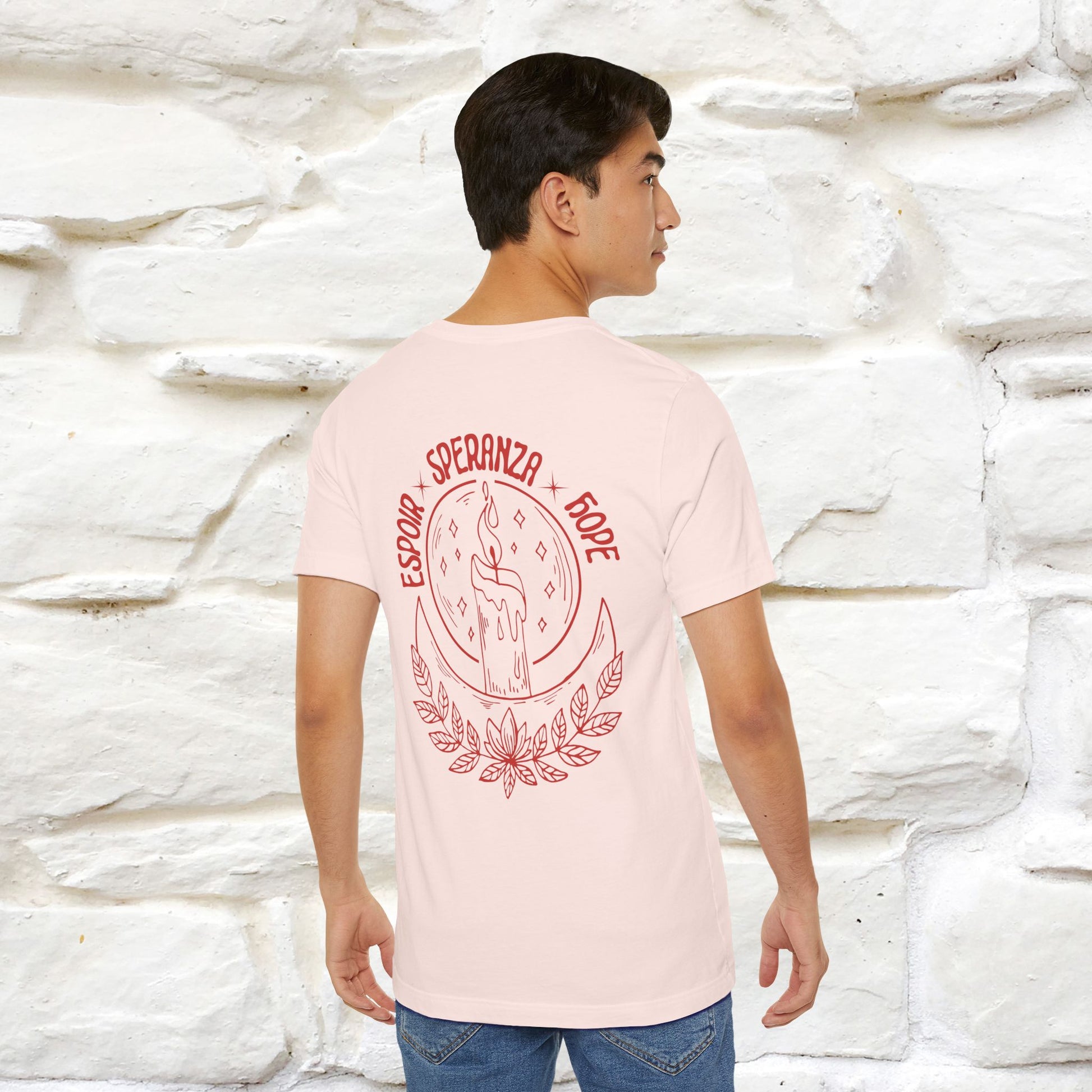 "Espoir Speranza Hope'' Cat T-Shirt Front and Back Design | Nunu&Miao Studio - Nunu&Miao Studio