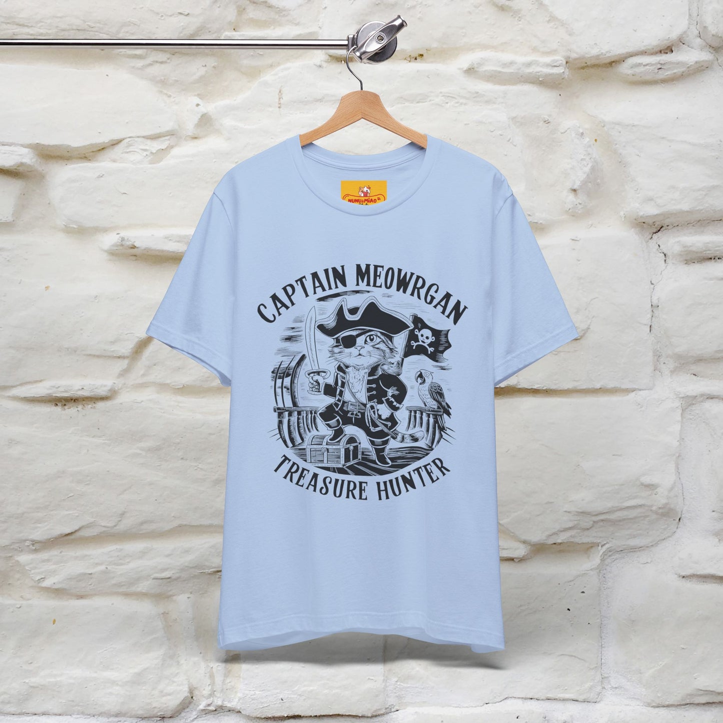 Captain Meowrgan Treasure Hunter |  |Cat T-Shirt | Nunu&Miao Studio - Nunu&Miao Studio