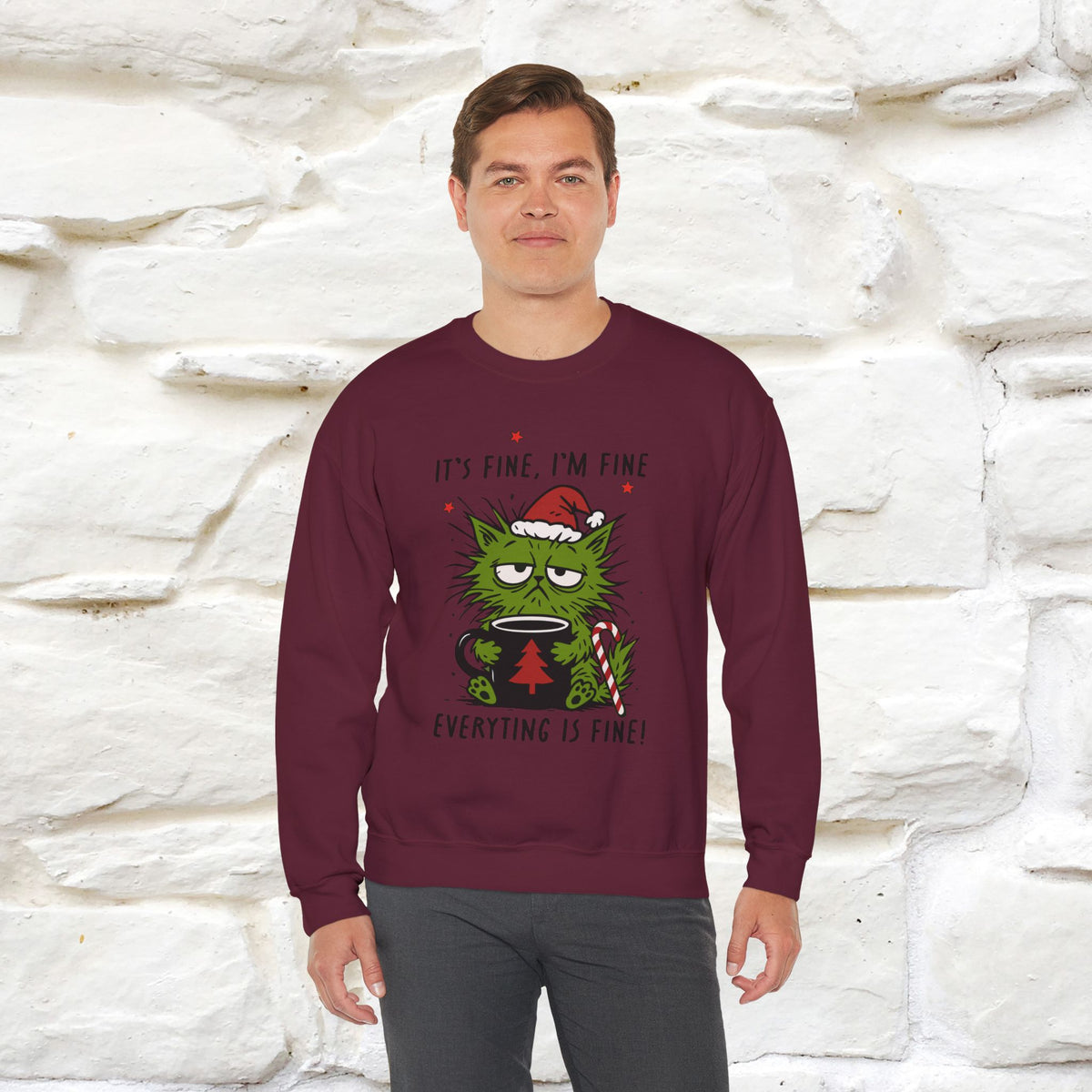 ''It's Fine, Iam Fine...'' |Christmas Sweatshirt | Nunu&Miao Studio