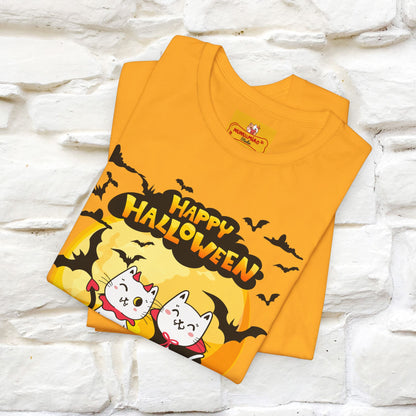 "Happy Halloween Cat Couple " Cat  T-shirt |Nunu&Miao Studio - Nunu&Miao Studio