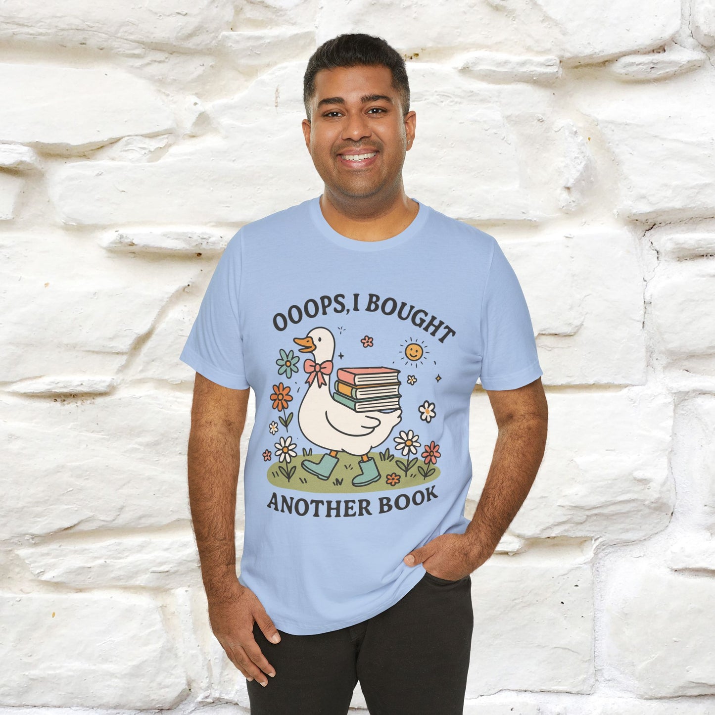 "Oooops I Bought Another Book" Funny Goose T-shirt |Nunu&Miao Studio - Nunu&Miao Studio