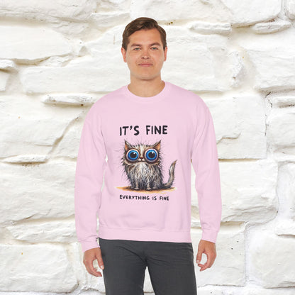 "It's Fine'' |Cat Sweatshirt | Nunu&Miao Studio