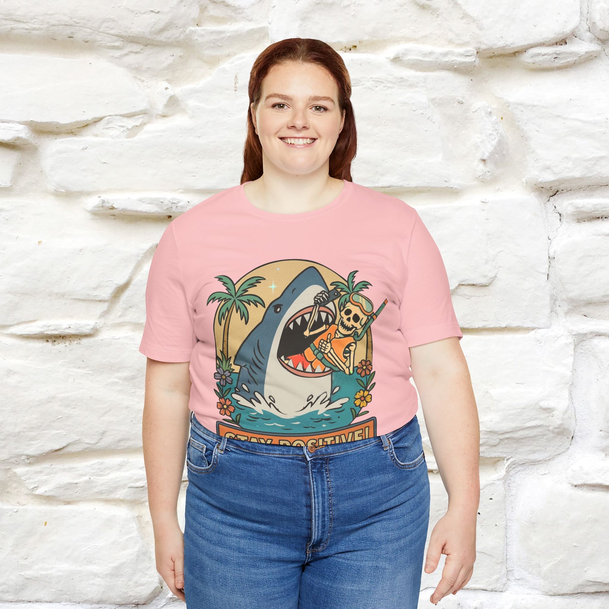 "Stay Positive" Funny T-shirt |Nunu&Miao Studio - Nunu&Miao Studio