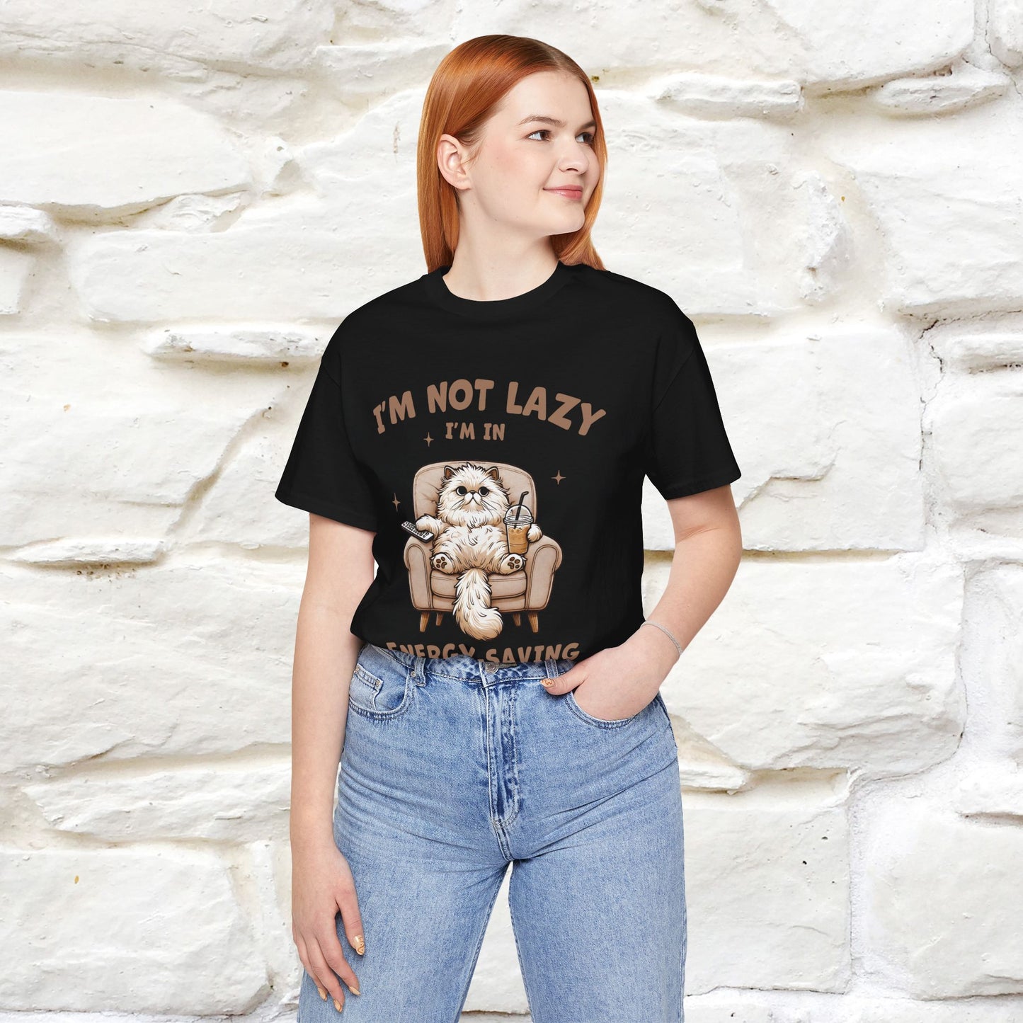 "I'm Not Lazy I'm In Energy-Saving Mode " Cat T-shirt |Nunu&Miao Studio - Nunu&Miao Studio