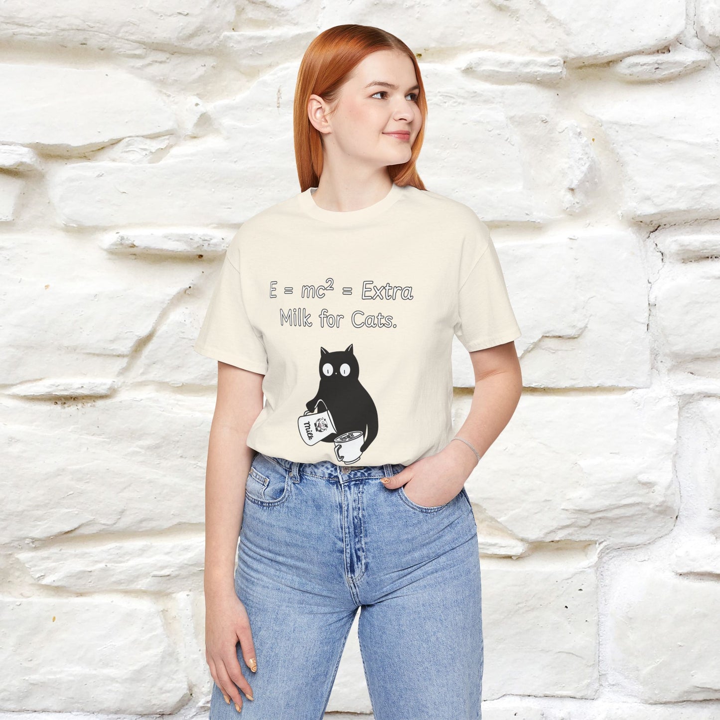 ''E = mc² = Extra Milk for Cats.''| Funny T-Shirt | Nunu&Miao Studio