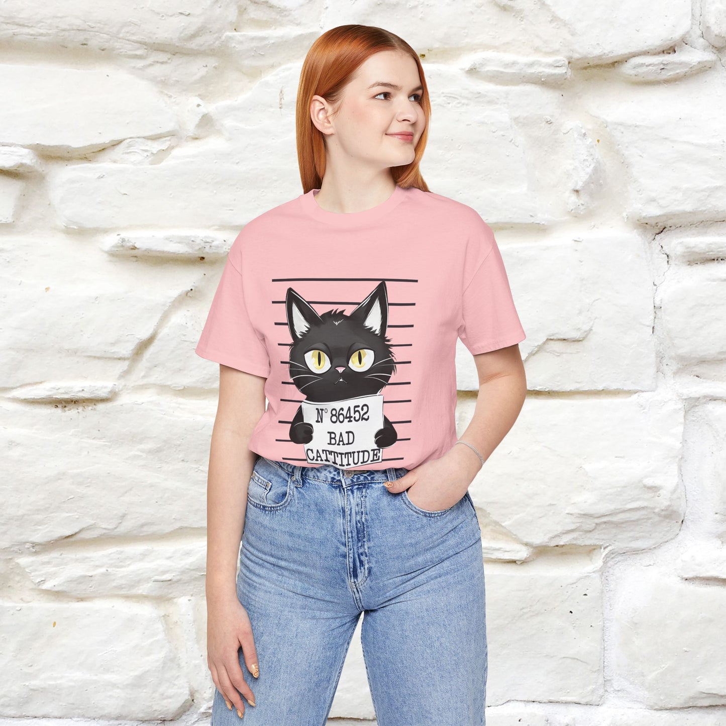"Bad Cattitude" T-Shirt for Men & Women | 100% Cotton* - Nunu&Miao Studio