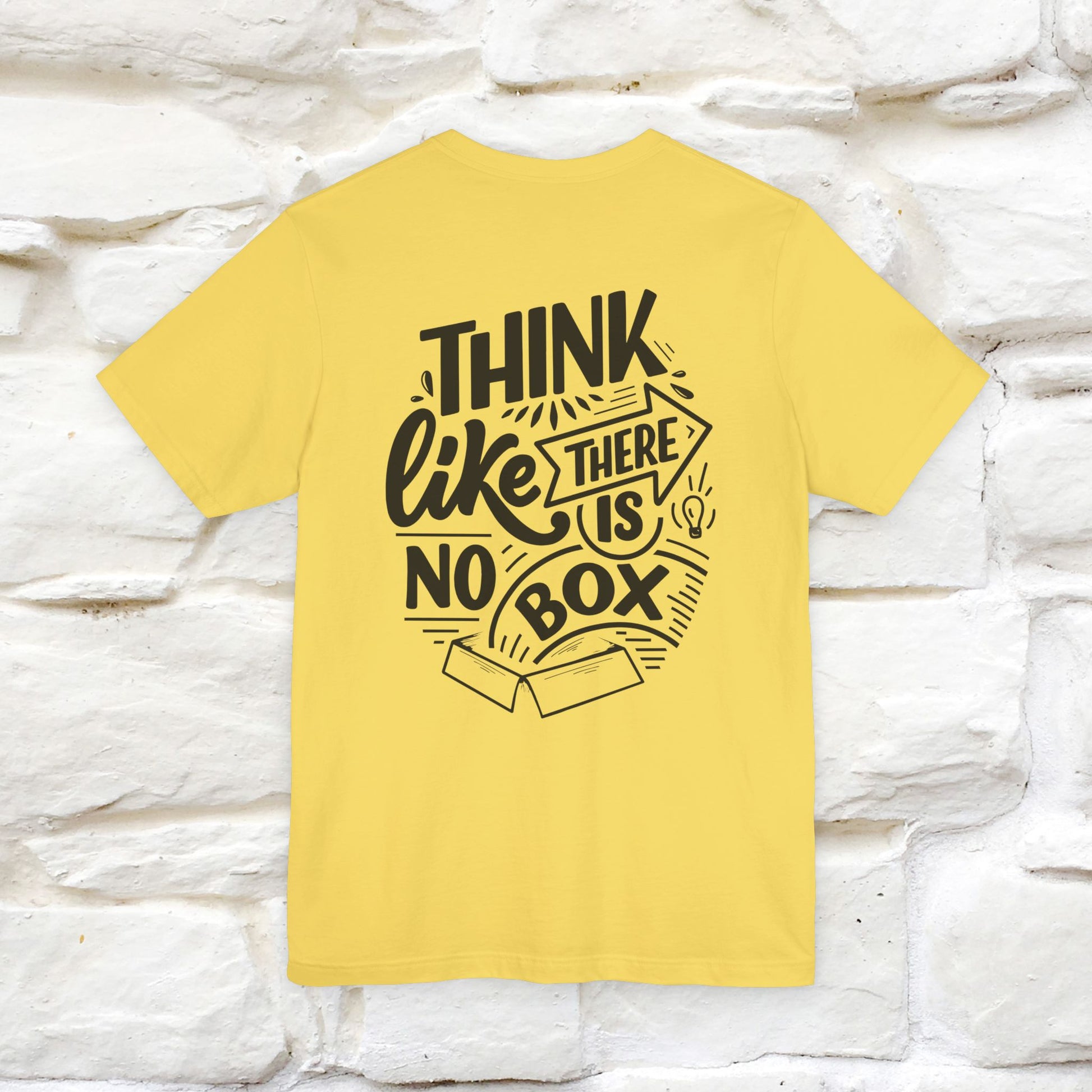 "Think Like There Is No Box" Cat T-Shirt| Front & Back Design | Nunu&Miao Studio - Nunu&Miao Studio