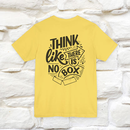 "Think Like There Is No Box" Cat T-Shirt| Front & Back Design | Nunu&Miao Studio - Nunu&Miao Studio