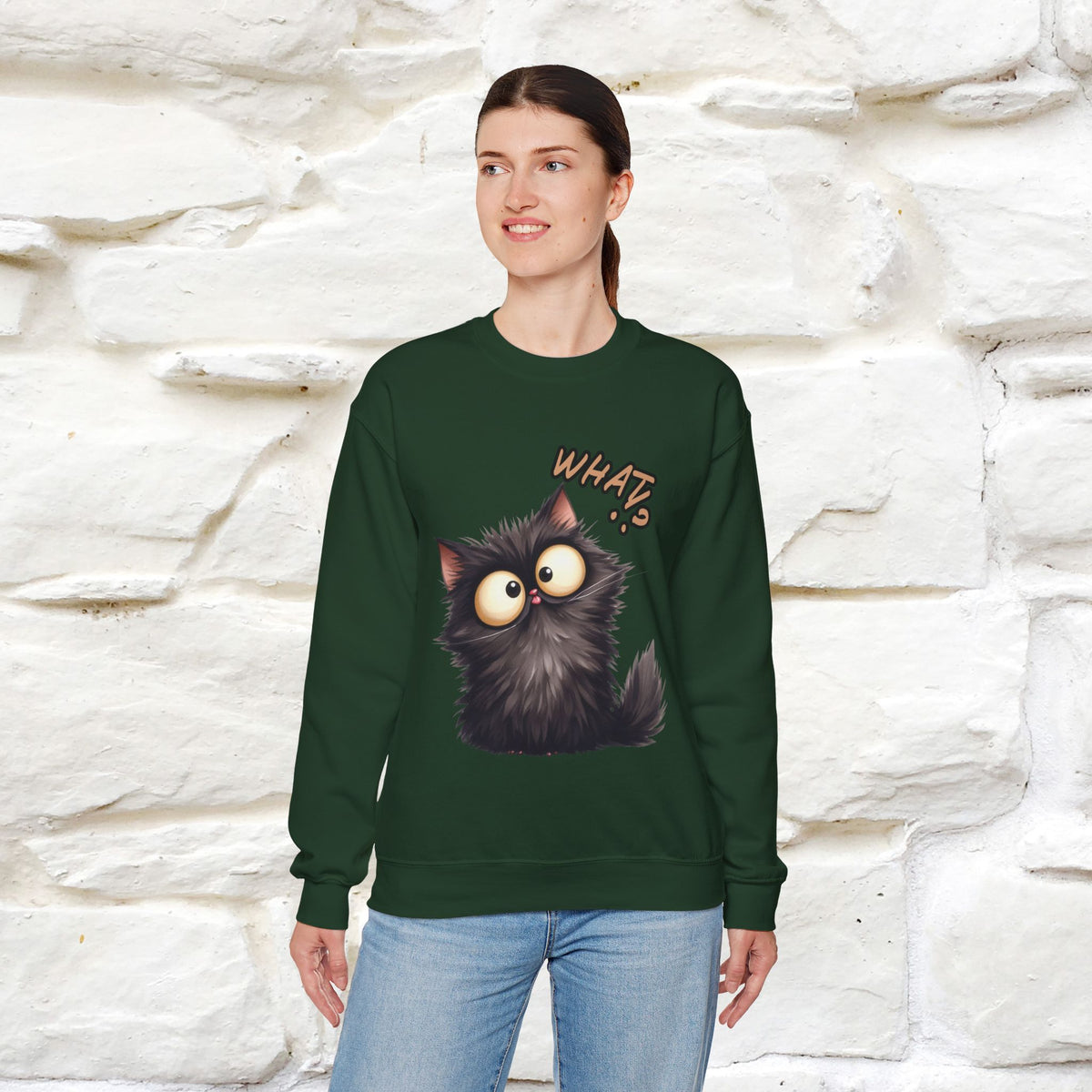 "What'' |Cat Sweatshirt | Nunu&Miao Studio