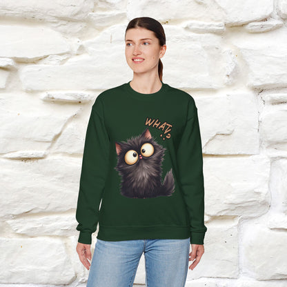 "What'' |Cat Sweatshirt | Nunu&Miao Studio