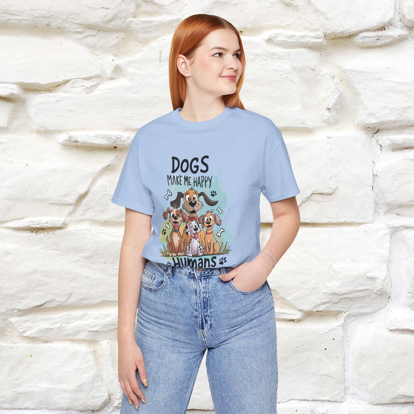 " Dogs Make Me Happy ..."  T-shirt |Nunu&Miao Studio - Nunu&Miao Studio
