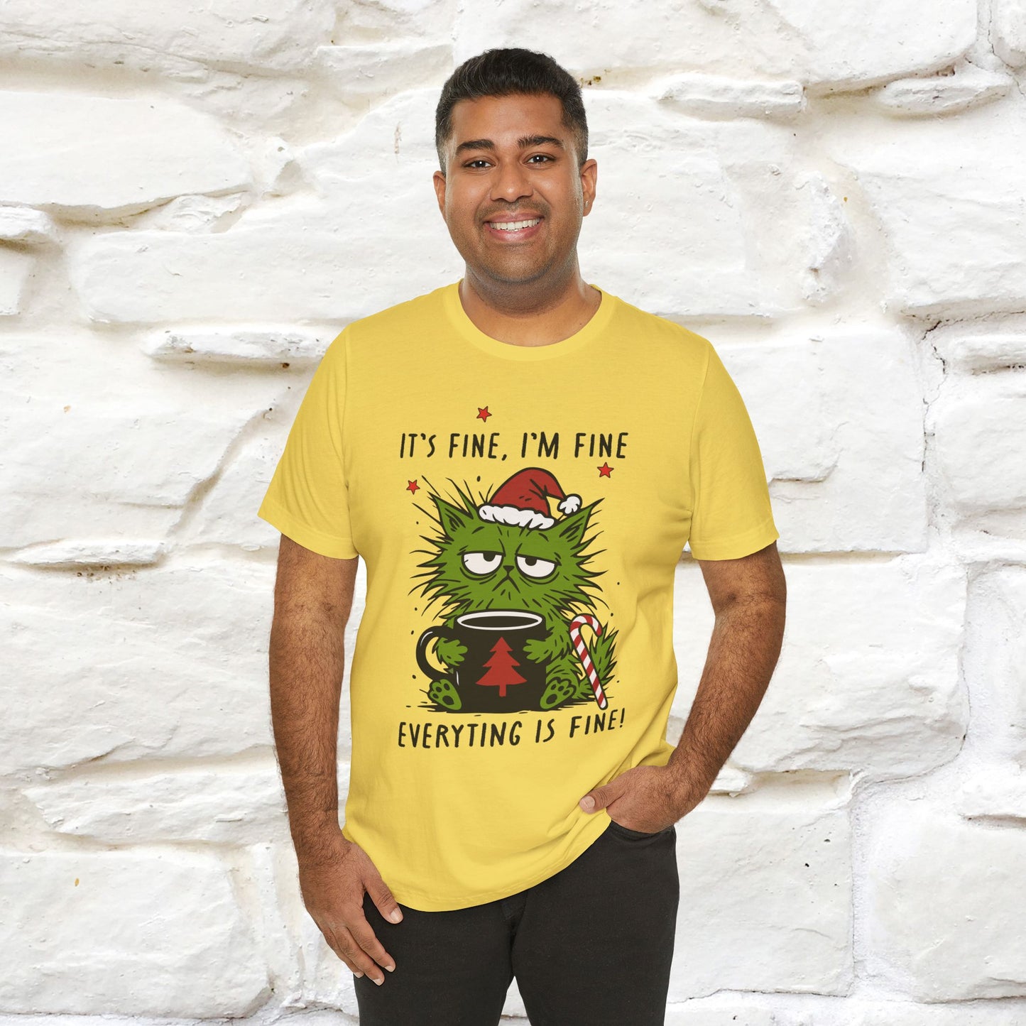 "It's Fine, I'm Fine  ...." |Funny Cat  T-Shirt | Nunu&Miao Studio