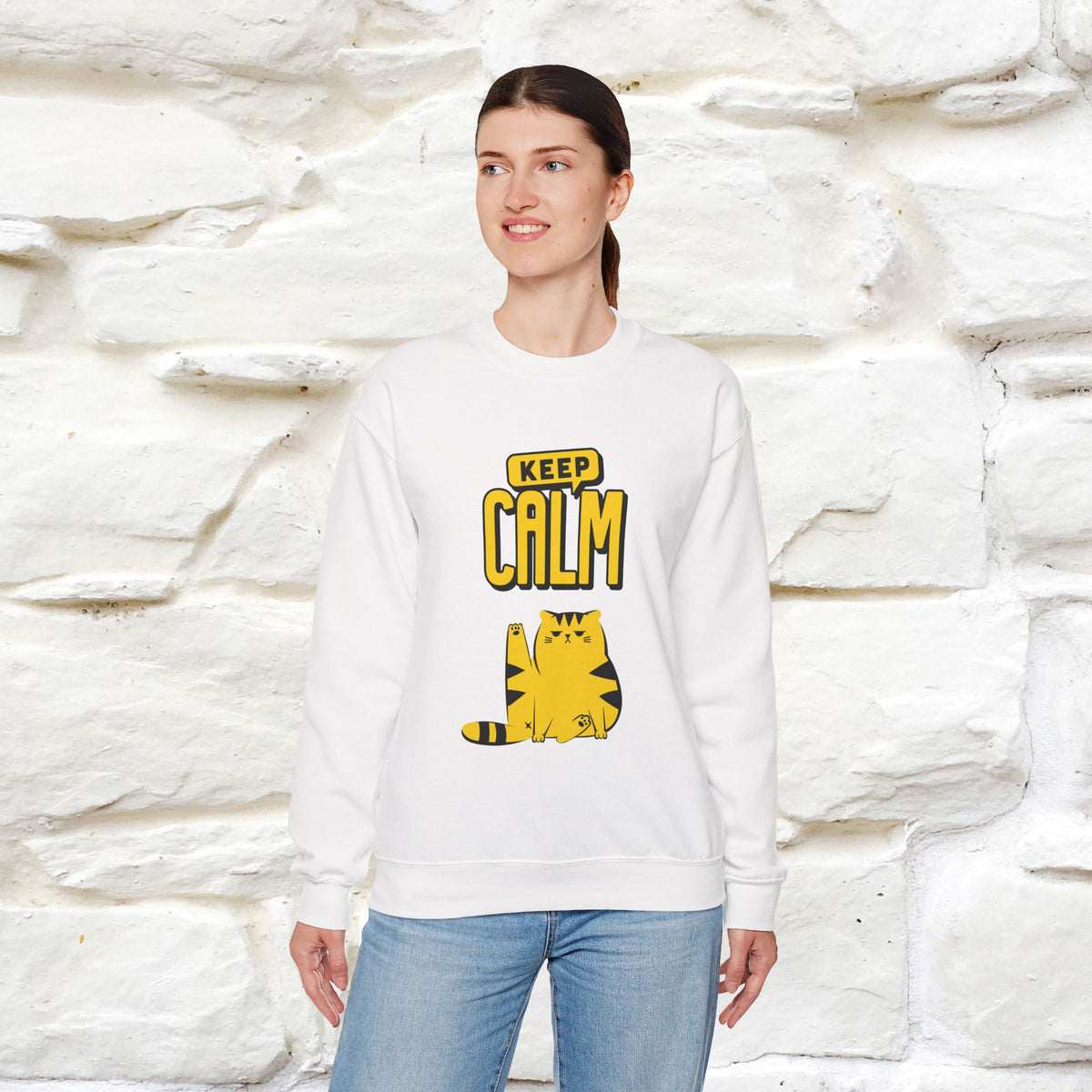 "Keep Calm'' |Cat Sweatshirt | Nunu&Miao Studio