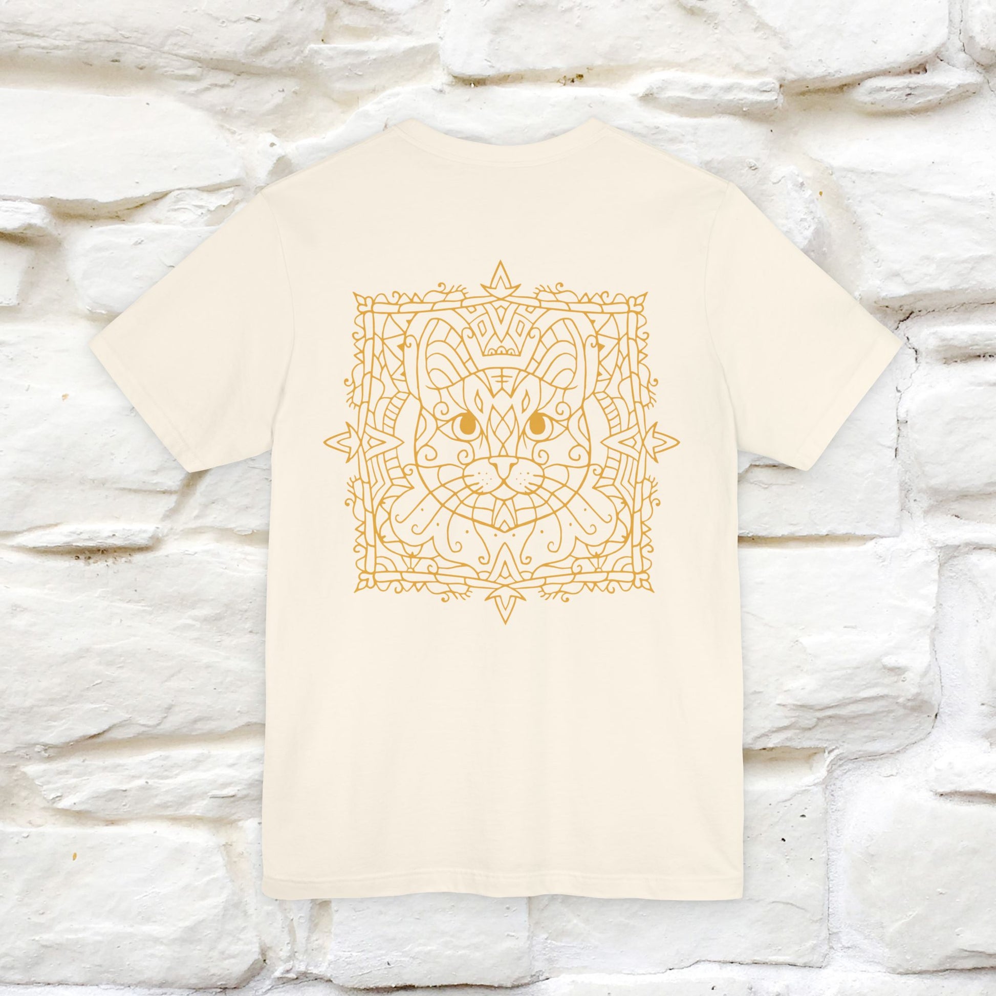 "Mandala Cat'' Cat T-Shirt Front and Back Design | Nunu&Miao Studio - Nunu&Miao Studio