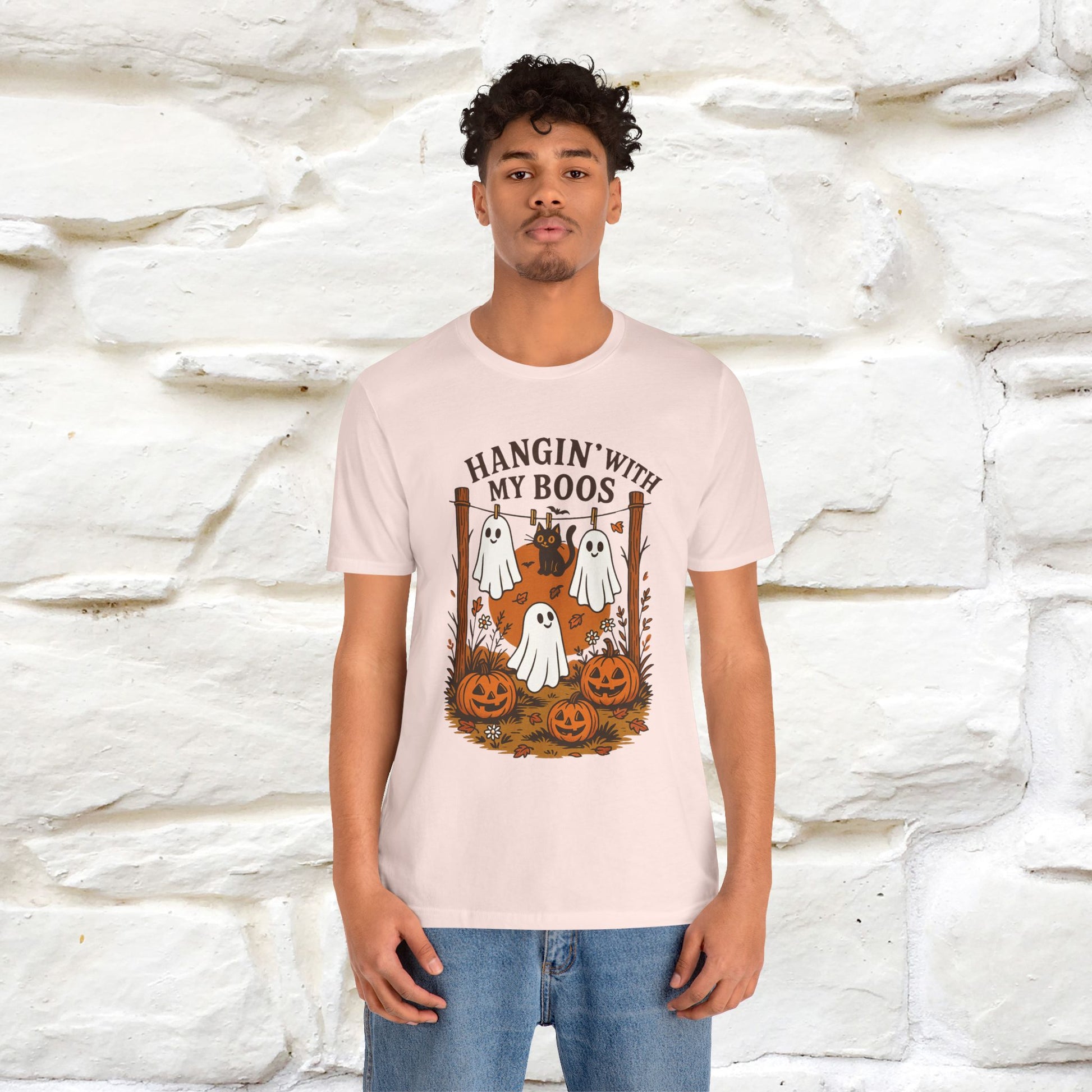 "Hanging With My Boos" Halloween Cat T-shirt |Nunu&Miao Studio - Nunu&Miao Studio