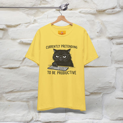 "Currently Pretending To Be Productive" |Cat T-Shirt | Nunu&Miao Studio - Nunu&Miao Studio