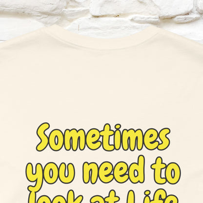 "Sometimes You Need to Look at Life from a Different Perspective" Cat T-Shirt | Front & Back Design | Nunu&Miao Studio